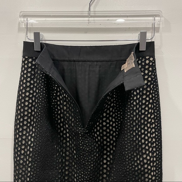 Giambattista Valli Lace Pencil Skirt Black Size 42 / Small - Picture 8 of 11